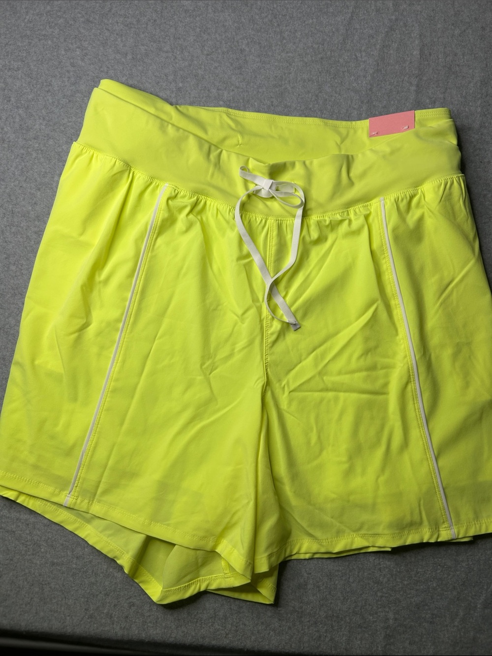 Livi Active Neon Yellow Athletic Shorts with Drawstring